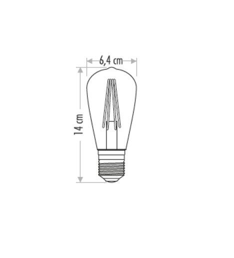 CATA CT-4290 8W RUSTİK LED AMPUL(ST-64)(AMBER)