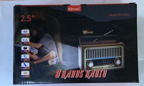 KBROAD KTF-1655 NOSTALJİK RADYO BLUETOOTH USB MİCROSD