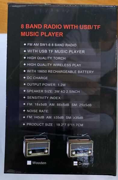 KBROAD KTF-1655 NOSTALJİK RADYO BLUETOOTH USB MİCROSD