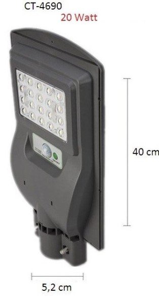 CATA CT-4690 20W SOLAR SOKAK ARMATÜRÜ