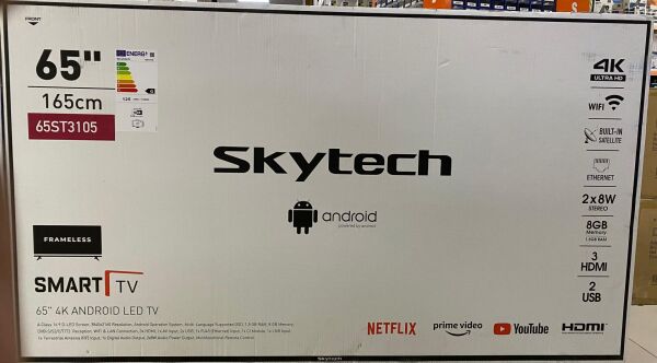 SKYTECH 65ST3105 65'' UHD ANDROID SMART 4K UYDULU LED TV