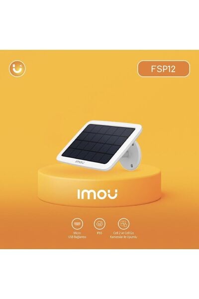 IMOU FSP12 Solar Panel Micro Usb Çıkışlı (Cell Go + Cell 2 Bataryalı Kameralar ile Uyumlu)