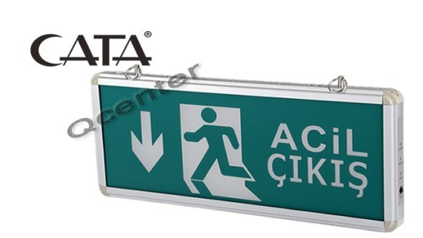 CATA CT-9178 EXIT ÇIKIŞ ARMATÜRÜ LEDLİ 3 SAAT AKÜLÜ