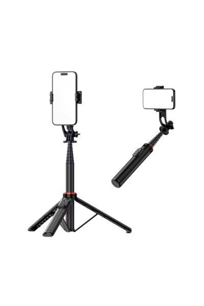 HEPU HP-T12 Bluetooth Selfie Çubuğu – Tripod Ayaklı + Hızlı Açılır Katlanabilir Tasarım +