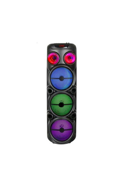 HEPU HP-974 3x8'' 3x30CM Kablosuz 1 El Mikrofon RGB Bluetooh Müzik Kutusu