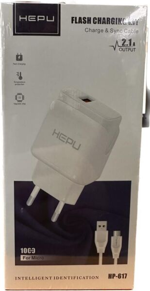 HEPU HP-617 2.1 AMPER ŞARJ SETİ MİCRO USB