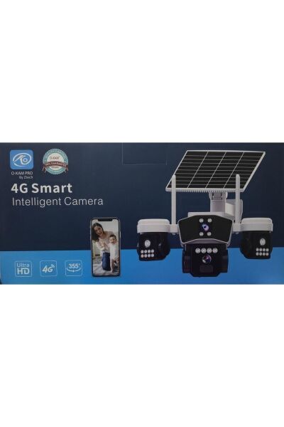 O-KAM-9090 4G SİM KARTLI Solar 6MP PTZ Dual LENS IP KAMERA