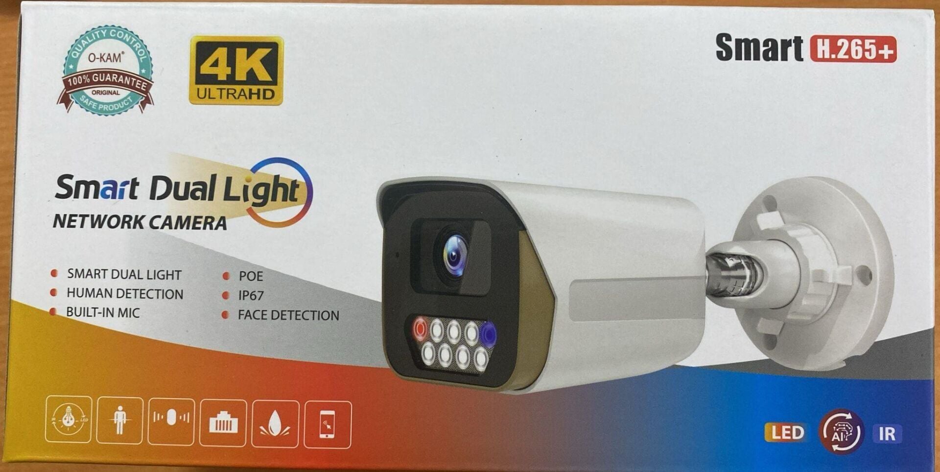 O-KAM 3036 5MP Bullet Dış Mekan Colorvu 9Warmled Çakar ledli IP Kamera