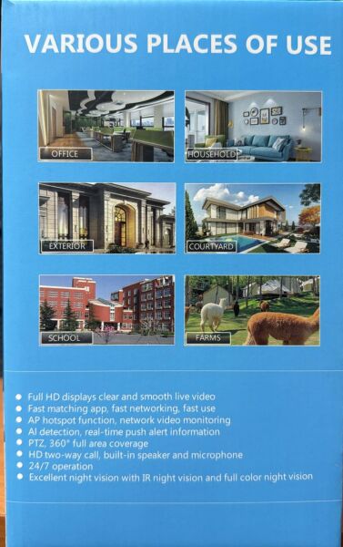 O-KAM 3040 Wifi 2 Lens 3 Görüntü Mikrofon + Hoparlör + Işık + Onvif Kamera 3+3MP