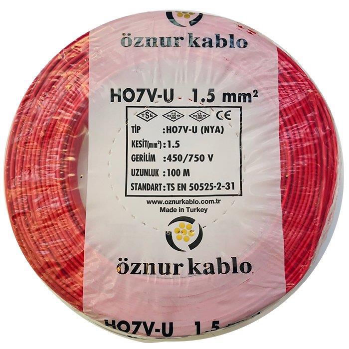ÖZNUR 1.5MM NYA KABLO KIRMIZI