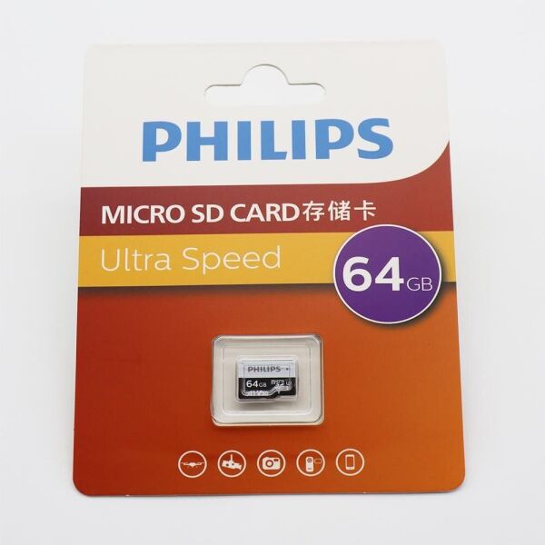 Philips 64GB A1 V30 MicroSDXC Hafıza Kartı (Adaptörsüz)