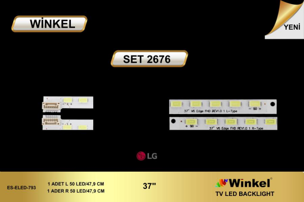 TV LED BAR 2676-2 Lİ ÇUBUK-LG, 37LV4500-ZC, 37LV5500, 37LV450U, 37'' V6 EDGE FHD-WİNKEL