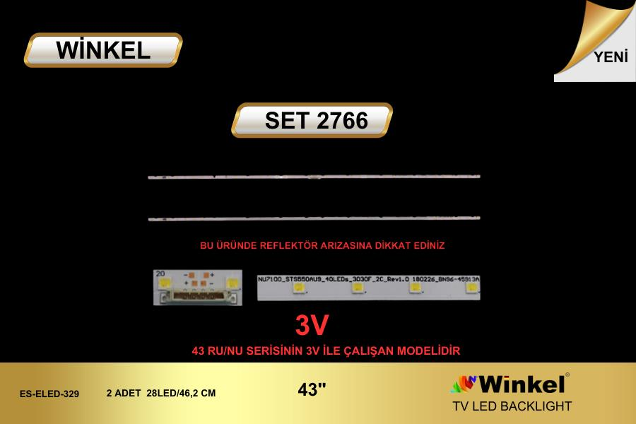TV LED BAR 2766 2 Lİ ÇUBUK-UE43NU7100U-UE43NU7400UHG43EJ690UB-ELED-329-WİNKEL