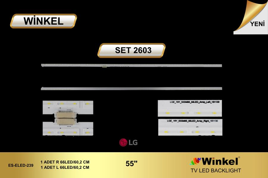 TV LED BAR 2603 2 Lİ ÇUBUK - 66 LED-55NANO866NA, 55SM8200PLA, 55SM8600PLA-WİNKEL