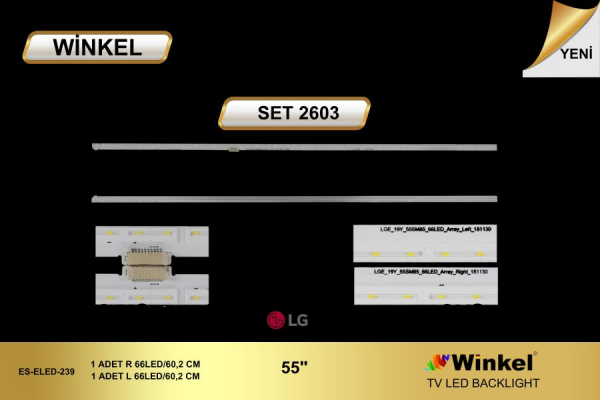 TV LED BAR 2603 2 Lİ ÇUBUK - 66 LED-55NANO866NA, 55SM8200PLA, 55SM8600PLA-WİNKEL