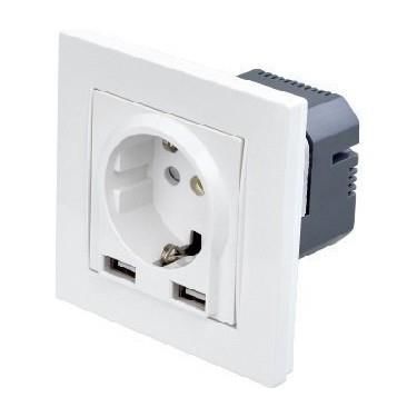 CATA CT-3004 2 USB Lİ SIVA ALT TOPRAKLI PRİZ