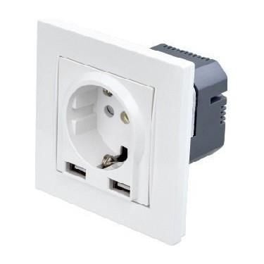 CATA CT-3004 2 USB Lİ SIVA ALT TOPRAKLI PRİZ