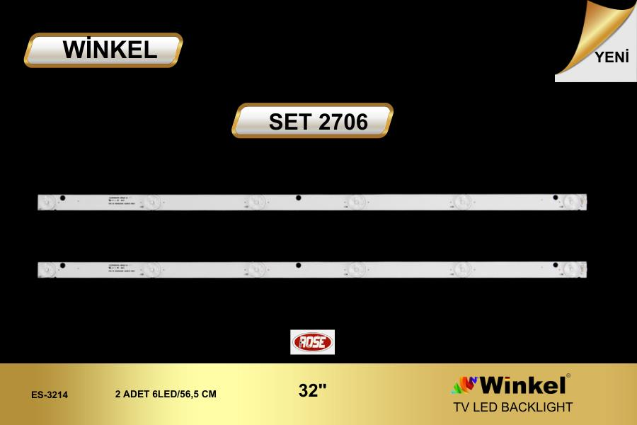 TV LED BAR -2706 TAKIM 2 Lİ-KJ32D06-ZC22AG-05, 303KJ320043, KJ320M11, KJ32D06-ZC22A-WİNKEL