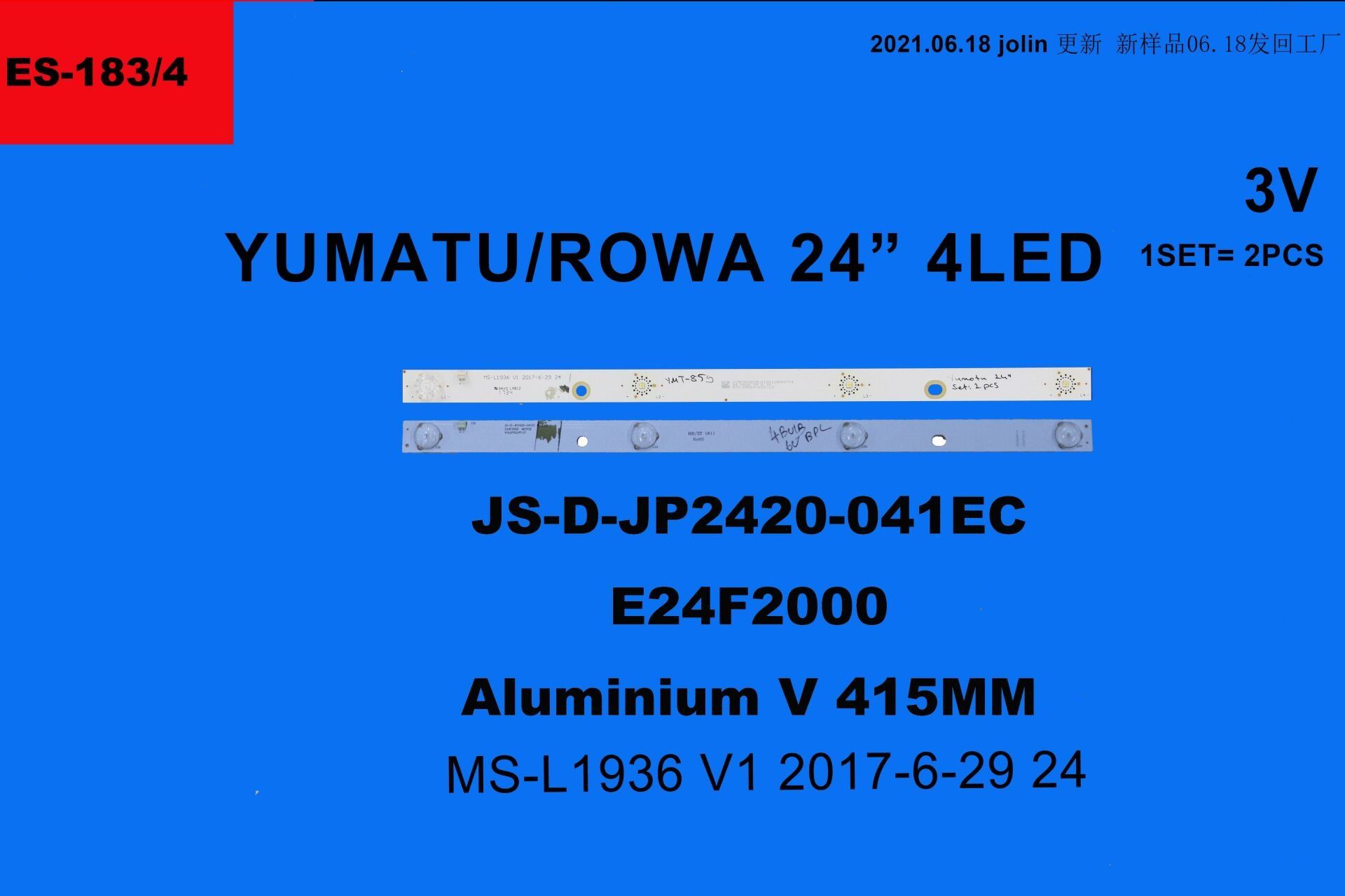 LCD LED-2362 TAKIM 2 Lİ-JS-D-JP2420-041EC,MS-L 1936 V1 2W-GEN-183-WİNKEL