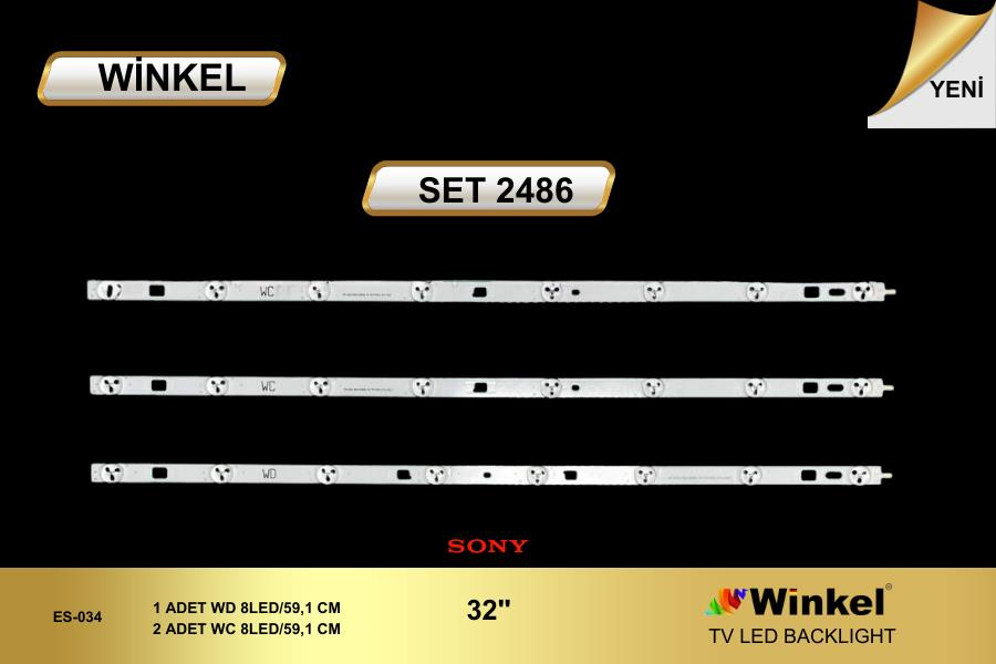 TV LED BAR -2486 TAKIM 2 Lİ-KDL-32R433B,LC320DXJ-SFE1-ES-034-WİNKEL