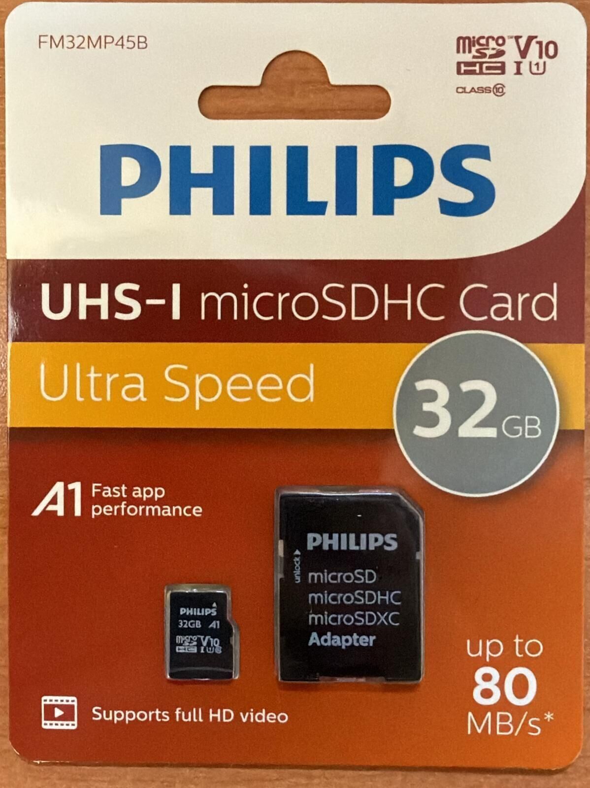 Philips 32Gb FM32MP45B Class10 V10 MicroSd Hafıza Kartı