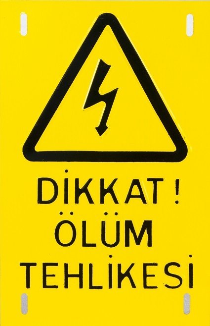 Ölüm Tehlike Levhası - 23X15cm Aluminyum Büyük Boy