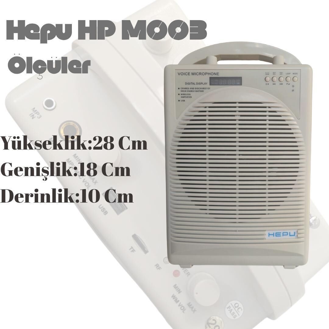 HEPU M-003 MEVLÜT & MEZARLIK ANFİSİ KABLOSUZ YAKA MİKROFONLU