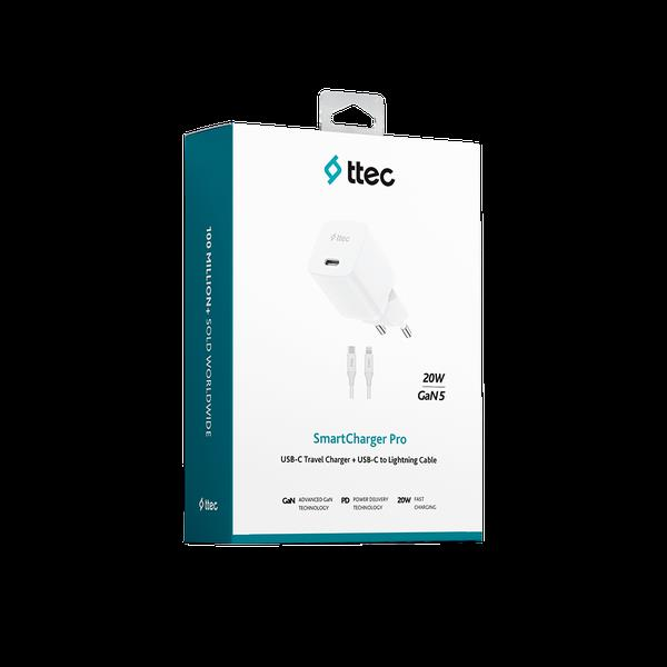 TTEC 2SCG20LB SmartCharger PD 20W Seyahat Hızlı Şarj Aleti+Type-C - Lightning 150Cm