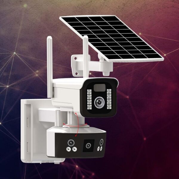O-KAM-3920 4G SİM KARTLI Solar 6MP PTZ 2Lens 3 Görüntü IP Kamera