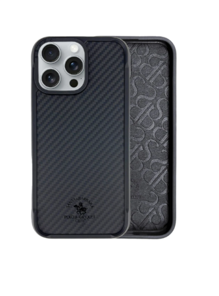 Santa Barbara Polo Racquet Club iPhone 16 Elvis Karbon Magsafe Kapak
