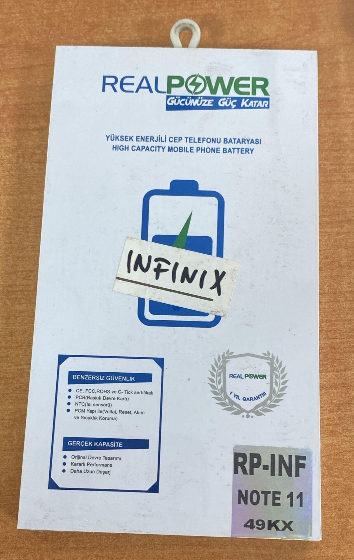 CEP TEL BATARYA İNFİNİX NOTE 11 49KX REALPOWER