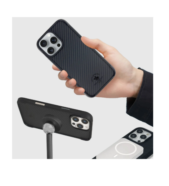 Santa Barbara Polo Racquet Club iPhone 16 Pro Max Elvis Karbon Magsafe Kapak