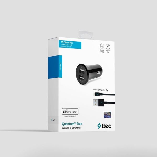 T.TEC ŞARJ ARAÇ QUANTUM DUO 3.4A ÇİFT ÇIKIŞ 2CKM04