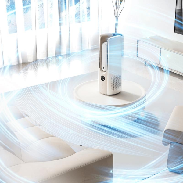 HEPU HP-F28 Sessiz Pervanesiz USB Şarjlı Buharlı Masaüstü Fan – Dahili Su Hazneli, Dijital