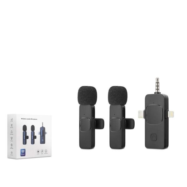 HADRON HDX2782 TYPE-C+IPHONE+AUX  KABLOSUZ ÇİFTLİ 2 YAKA MİKROFONU