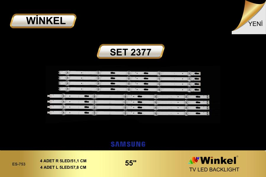 TV LED BAR -2377-2521 TAKIM 8 Lİ-UE55AU7000U UE55AU7100U UE55CU7000U UE55CU7100U-WİNKEL