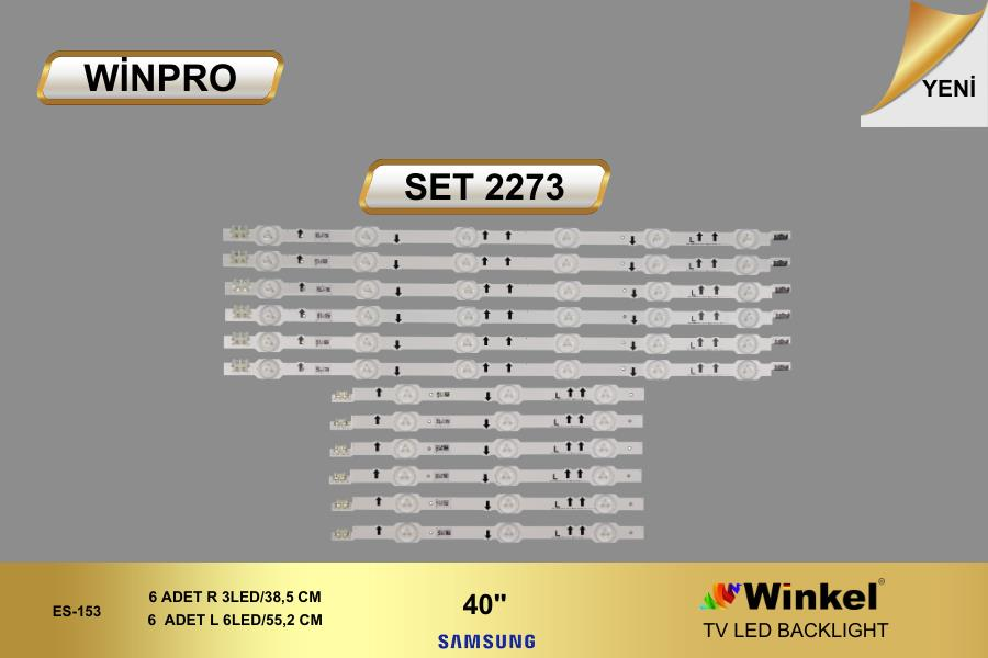 TV LED BAR 2273 TAKIM 12 Lİ-UE40HU6900 DUGE-400DCA-R4-BN96-32174A, BN96-32175A,WİNKEL