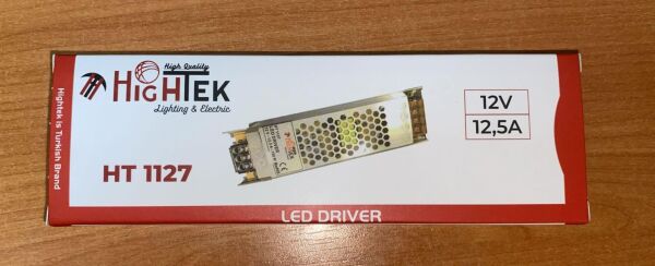 12 VOLT 12,5 AMPER  METAL SLIM  KASA  ADAPTÖR HİGHTEK HT 1127