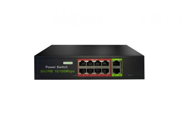 URANIUM POE-8002-96W 8 PORT 10/100 + 2 PORT 10/100 RJ45 UPLINK POE SWİTCH