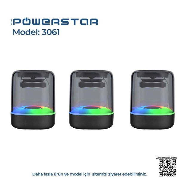 MÜZİK KUTUSU POWERSTAR 3061 BLUETOOTH - USB - HAFIZA KARTI