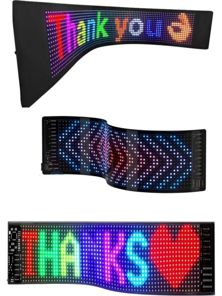 PİXEL LED PANEL 16X192Led 192x1762mm DİJİTAL EKRAN YAZI VE ANİMASYON BANTLI BLUETOOTH