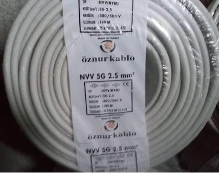 ANTİGRON KABLO NYM 5X2,5 ÖZNUR