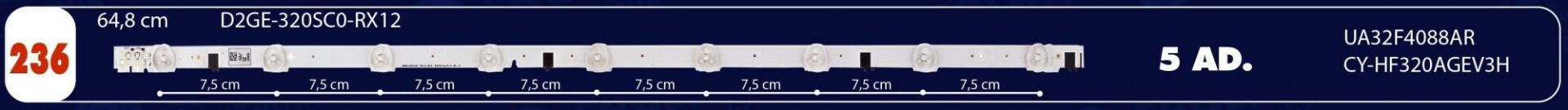 LCD LED-005 TAKIM 5 Lİ-UE32F5070SSXTK-UE32F5070 D2GE-320SC0-R3-65 CM-C236-M25-GEN