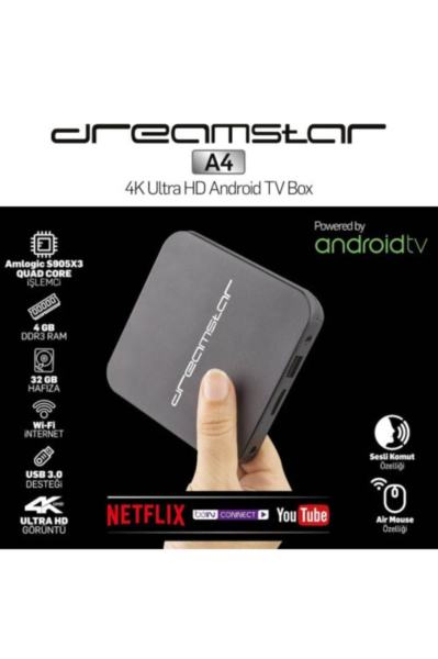 DREAMSTAR A4 ANDROID BOX 4GBRAM 32GB HAFIZA