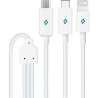 T.TEC 3'LÜ KABLO 1.2MT TYPE-C İPHONE MİCRO USB 2DK7521