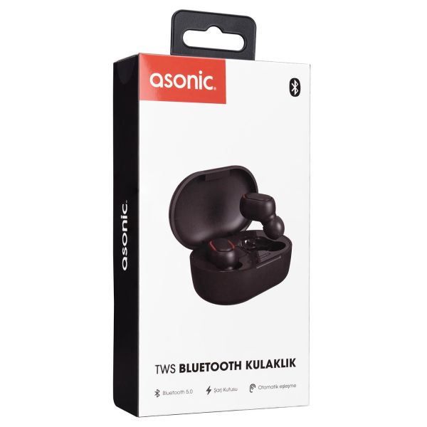 Asonic AS-TWS7S Beyaz Mobil Telefon Uyumlu Bluetooth TWS AirPods Kulaklık