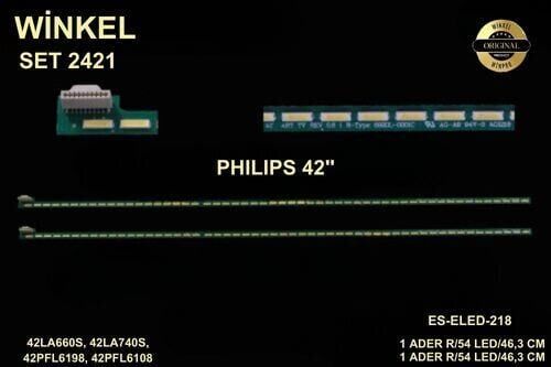 TV LED BAR 2421 2 Lİ ÇUBUK-42PFL6008K-42PFL6188-42LA660S-42LA740-ELED0218-WİNKEL