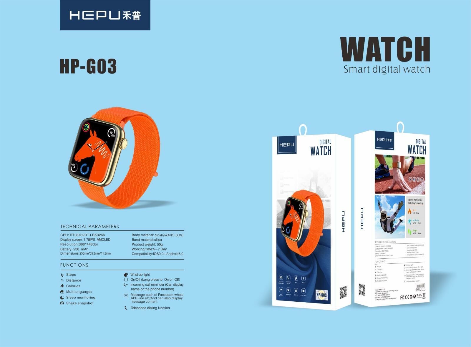 HEPU HP-G03 AKILLI KOL SAATİ