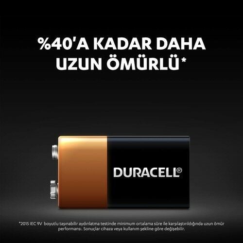 DURACELL 9 V PİL TEKLİ KART