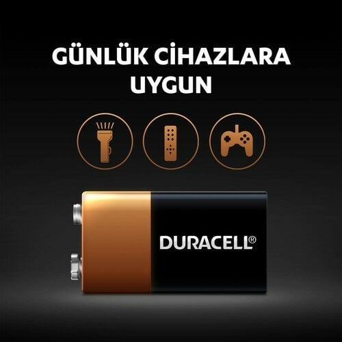 DURACELL 9 V PİL TEKLİ KART